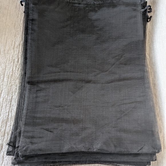 Organza Bags Set Of 25 Extra Large Black Gift Bags Drawstring Sheer - Picture 7 of 7
